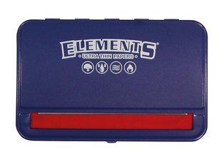 Машинка для самокруток ELEMENTS BLUE METAL ROLLBOX 110mm фото &mdash; Kyset.com.ua