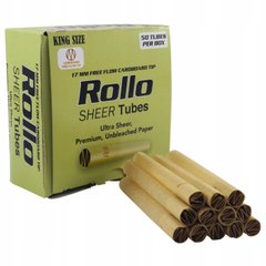 Сигаретні гільзи Rollo Sheer 50 з невибіленого органічного паперу фото — Kyset.com.ua