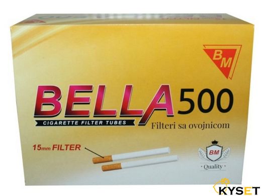 Сигаретні гільзи Bella 500 15mm фото — Kyset.com.ua