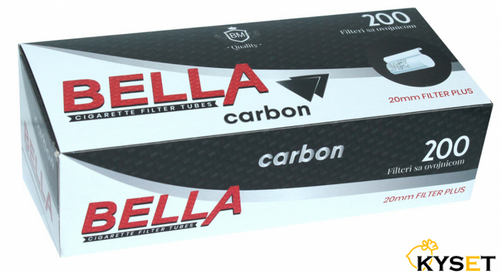 Сигаретні гільзи Bella 200 carbon filter фото — Kyset.com.ua