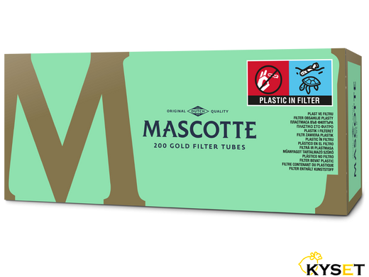 Сигаретні гільзи Mascotte Gold 200 білі  фото — Kyset.com.ua