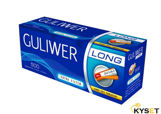 Сигаретні гільзи Guliwer Long 500 фільтр 24мм фото — Kyset.com.ua