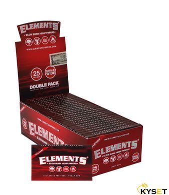 Папір для самокруток ELEMENTS RED PAPERS Single Wide (100 листків) фото &mdash; Kyset.com.ua