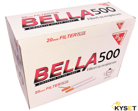 Bella 500 20mm сигаретні гільзи фото — Kyset.com.ua