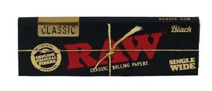 Папір для самокруток RAW Classic Black Single Wide (50 листків) фото &mdash; Kyset.com.ua