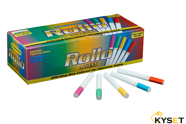 Сигаретні гільзи Rollo Accent King Size 200 кольорові фільтри — купити ...