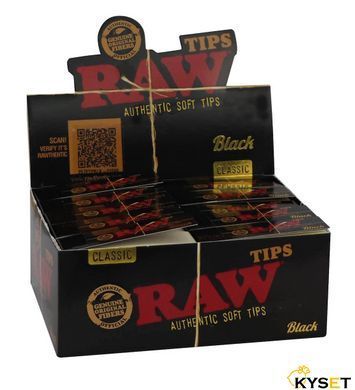 Фільтр RAW BLACK CLASSIC AUTHENTIC SOFT TIPS (50 шт) фото &mdash; Kyset.com.ua