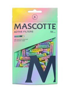 Фільтри для самокруток Mascotte Bright Colors Active Slim Filters 6.0mm (50шт) фото &mdash; Kyset.com.ua
