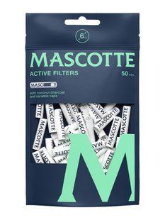 Фільтри для самокруток Mascotte Active Slim Filters 6.0mm (50шт) фото &mdash; Kyset.com.ua