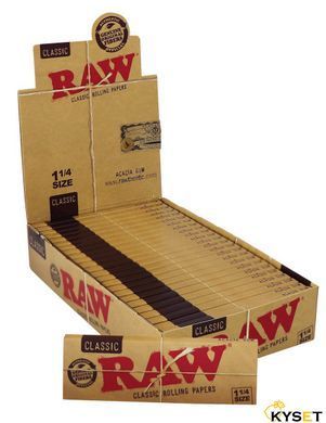 Папір для самокруток 1&frac14; RAW Classic Natural Unrefined 76 х 44 (50 листків) фото &mdash; Kyset.com.ua