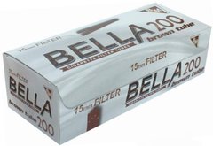 Сигаретні гільзи коричневі Bella 200 brown filter 15мм фото — Kyset.com.ua