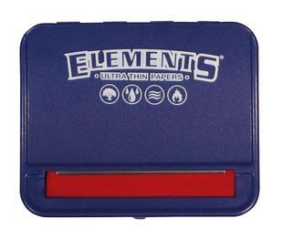 Машинка для самокруток ELEMENTS BLUE METAL ROLLBOX 79mm фото &mdash; Kyset.com.ua
