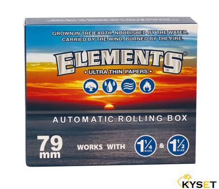 Машинка для самокруток ELEMENTS BLUE METAL ROLLBOX 79mm фото &mdash; Kyset.com.ua